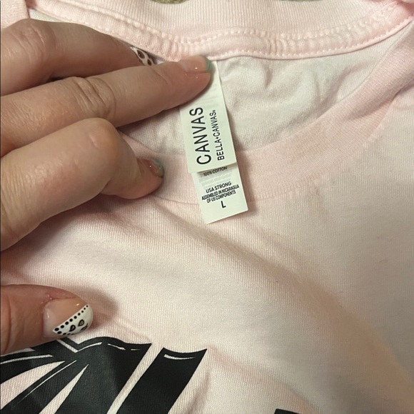 Bella Canvas Pink Statement Script Tee - Picture 2 of 2